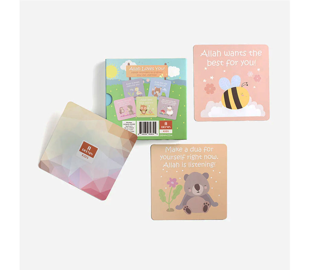 DEENIN Kids "Allah Loves You!" Affirmation and Memory Cards