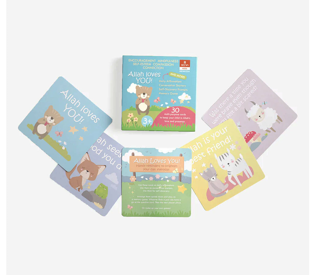 DEENIN Kids "Allah Loves You!" Affirmation and Memory Cards